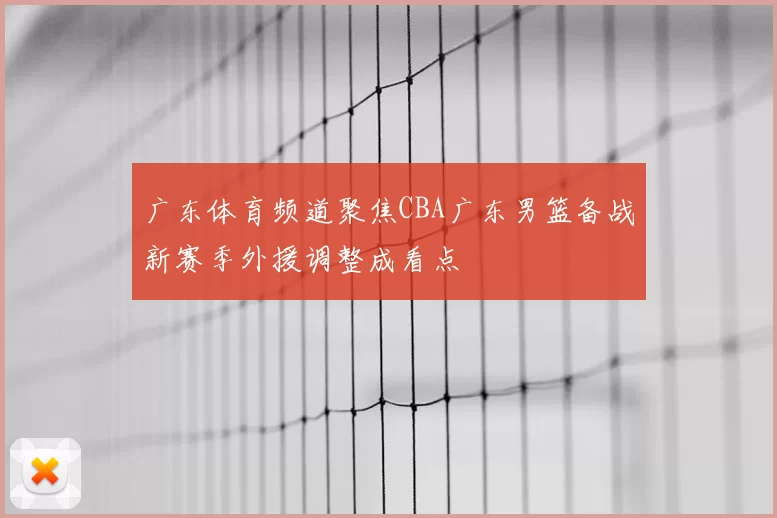 广东体育频道聚焦CBA广东男篮备战新赛季外援调整成看点
